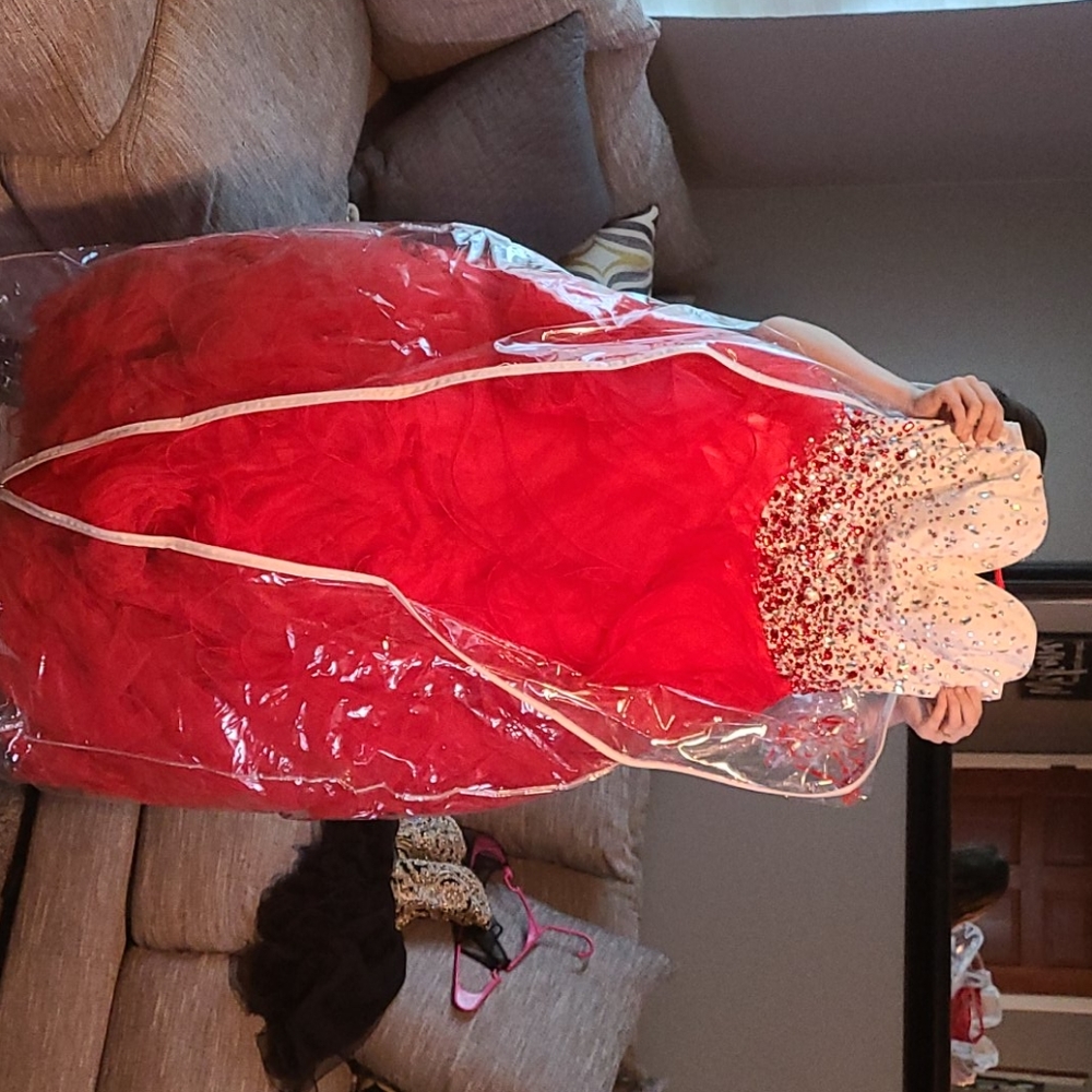 Paparazzi Red and white pageant dress